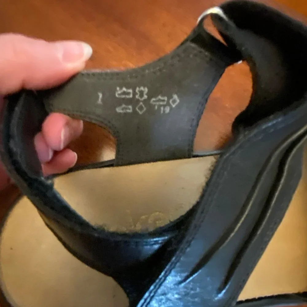 Rieker Women's Black Leather Adjustable Strap Sandals - Picture 14 of 16